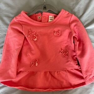 18M Carter’s Pink Long Sleeve Top with Bow Accents